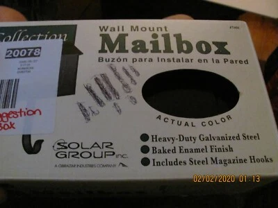 Solar Group Inc. Wall Mount Town House Style Mail Box - Image 1 of 4