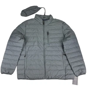 Club Room Mens Down Packable Quilted Puffer Jacket Gray 2XL - Picture 1 of 6