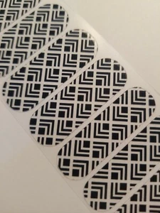 Jamberry SEPT SBE, 1/2 hoja, diamantes negros en transparente - Imagen 1 de 3