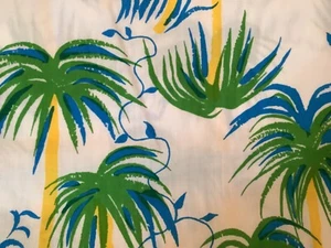 Key West Lilly Pulitzer Hand Print ~ PALMS and Vines~2+ yards 44” wide~NOS - Picture 1 of 6