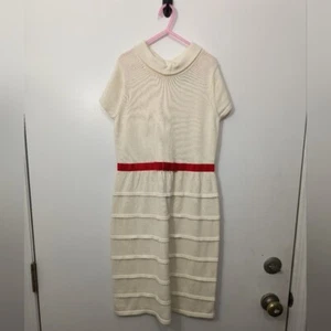 Janie and Jack Tartan Party Dot Trim Sweater Dress - Picture 1 of 5