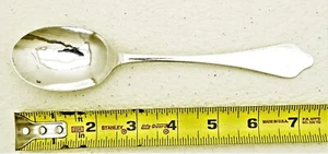 English Silver Rattail Dog Nose Table Serving Spoon Hallmarked GR 1707 - Picture 1 of 12