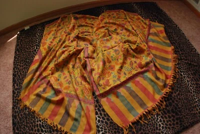 KASHMIR HAND woven Kani Shawl Jama 100% Pashmina superb work — 第 1/4 张图片