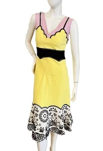 Emilio Pucci Color -block broderie anglaise-paneled Dress Size 38 IT - Picture 1 of 14