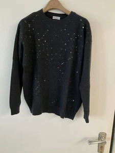 Brunello Cucinelli Pullover anthrazit Pailletten Cashmere Gr. M - Bild 1 von 5