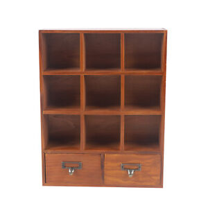 9 Grids Wooden Shelf Bookcase Storage Bookshelf Shelves Office Organizer Cabinet