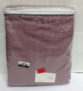 Pottery Barn PB Teen Belgian Linen Ruffle Blackout Curtain Drape Panel 52x63 Fig - Picture 1 of 5