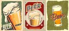 Bier Geschirrtuch Beer 3 Motive Panele DIY für Kissen Geschirrtücher ca 70 x 160
