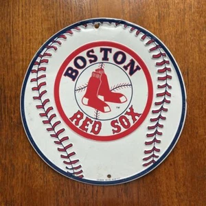 Vintage 2000er USA Boston Red Sox MLB Baseball Werbung amerikanisches Nummernschild - Bild 1 von 2