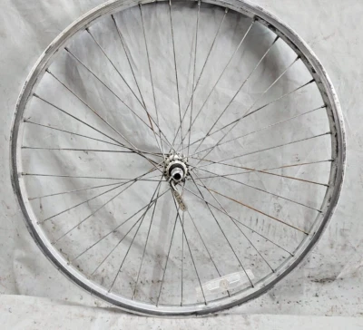 Rueda delantera para bicicleta MTB Shimano Exage 26" HB-RM50 100 mm Araya VP-20 envío rápido a EE. UU. Foto 1 de 4