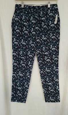 Pantalones GAP Slim City Crop Azul Estampado Floral Talla 00 Pierna Ajustada Recortada Foto 1 de 4