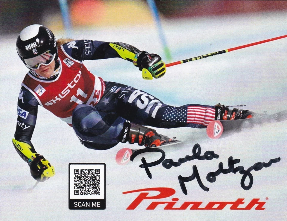 Ski ALPIN:  Paula MOLTZAN (USA)  orig.Autogramm  AK BRONZE WM 2025 ++TOP++ - Bild 1 von 1