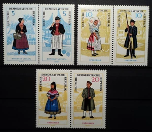 DN RDA (1964) 1074-1079 Tres impresiones juntas sin fijasellos, completo.. MW: 60.- - Imagen 1 de 1