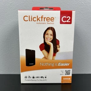 Clickfree Automatic Backup C2 500GB Portable Backup for Mac & PC Purple 2011 New - Picture 1 of 8