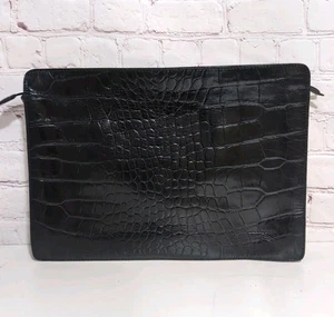 Pochette pochette VAGABOND SHOEMAKERS nera in pelle di coccodrillo goffrata attaccata usata in ottime condizioni - Foto 1 di 14