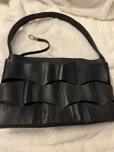 LUXURY Lupo Barcelona La Pedrera Lmtd Edition Leather Shoulder Black Purse Bag - Picture 1 of 11