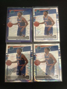 2020-21 Donruss Optic Purple Pulsar Target RC #175 - Immanuel Quickley 3 Silver