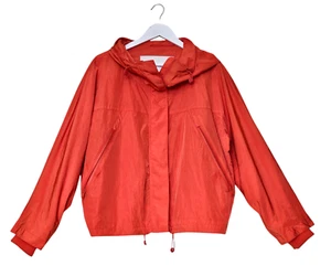 COUNTRY ROAD Orange Water Resistant Rain Coat Hooded Jacket Size 12 - Picture 1 of 4