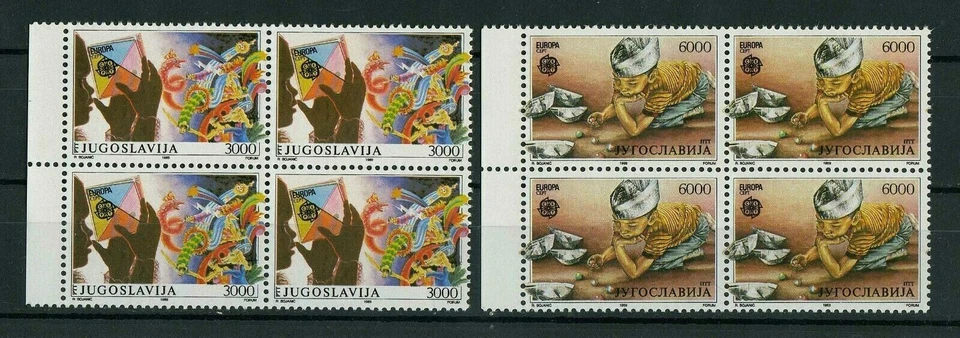Yugoslavia 1989 ☀ Europa Cept - Children games - block of 4 ☀ MNH** - Image 1 of 1