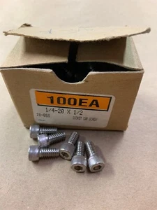Karton mit 53 1/4-20 x 1/2 Edelstahl Zylinderschrauben mit Innensechskant - Bild 1 von 1