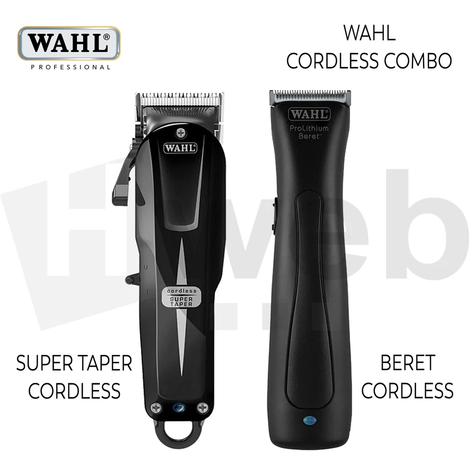 Wahl kit cordless combo professionale Super Taper e Beret Nero e accessori
