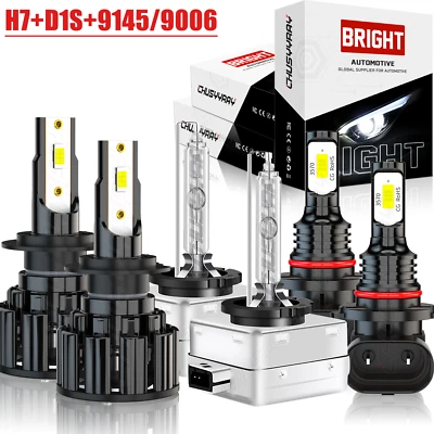 For BMW 750i 750Li 760Li 2006-2008 HID LED Headlight Hi/Lo+ Fog Lights Bulbs New - Image 1 of 4