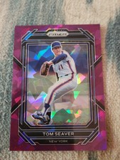 2023 PRIZM Tom Seaver PURPLE CRACKED ICE INSERT NY METS #257