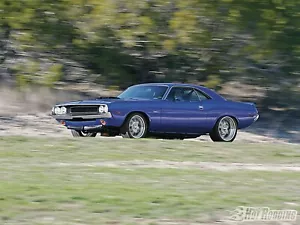 BLUE 1970 DODGE CHALLENGER COLOUR CANVAS DECOR WALL ART 20X30 INCH - Picture 1 of 1