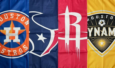 Houston Astros Texans Rockets Dynamo Flag 3x5 ft Sports Banner Man-Cave NEW Cover