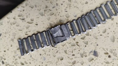 Pulseira militar MAZREF Bonklip estilo bambu 16 mm inox feita na Suíça - Imagem 1 de 4