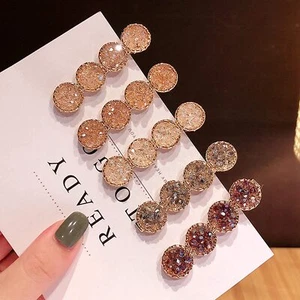 5Pcs Crystal Hair Clips Rhinestone Alligator Hair Barrettes for Women & Girls - Picture 1 of 5