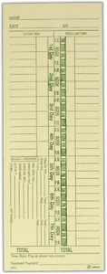 Weekly Time Cards, 1-Sided, Numbered Days, 3-3/8" X 9", Manila, 200 Count - Picture 1 of 12