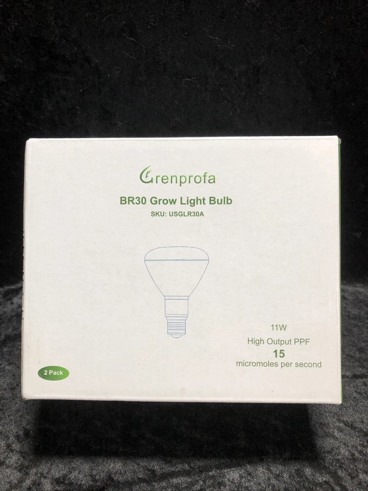 2 Pack Led Grow Light Bulb Br30 Full Spectrum 11w High Output PPF 15mps - Image 1 of 1