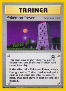 POKEMON TOWER #42 (NM) Black Star WOTC Original 2002 - Pokemon Card