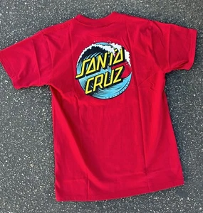 Camiseta Santa Cruz Wave Clásica Punto Camiseta Monopatín Roja Nueva Talla MEDIANA - Imagen 1 de 3