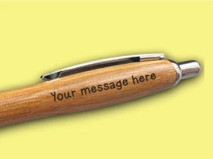 Lehrer Geschenk Jahresende, Helping me shine Bambus Stift, personalisiert Danke - Bild 1 von 2