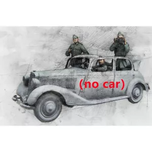 1/35 resin figures model kit WW II german soldiers 3 man unassembled unpainted - Picture 1 of 5