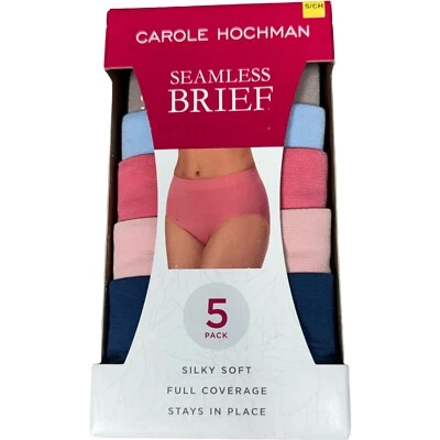 Ropa interior mujer Carole Hochman calzoncillos sin costuras paquete de 5 cobertura completa pequeños NUEVO Foto 1 de 3