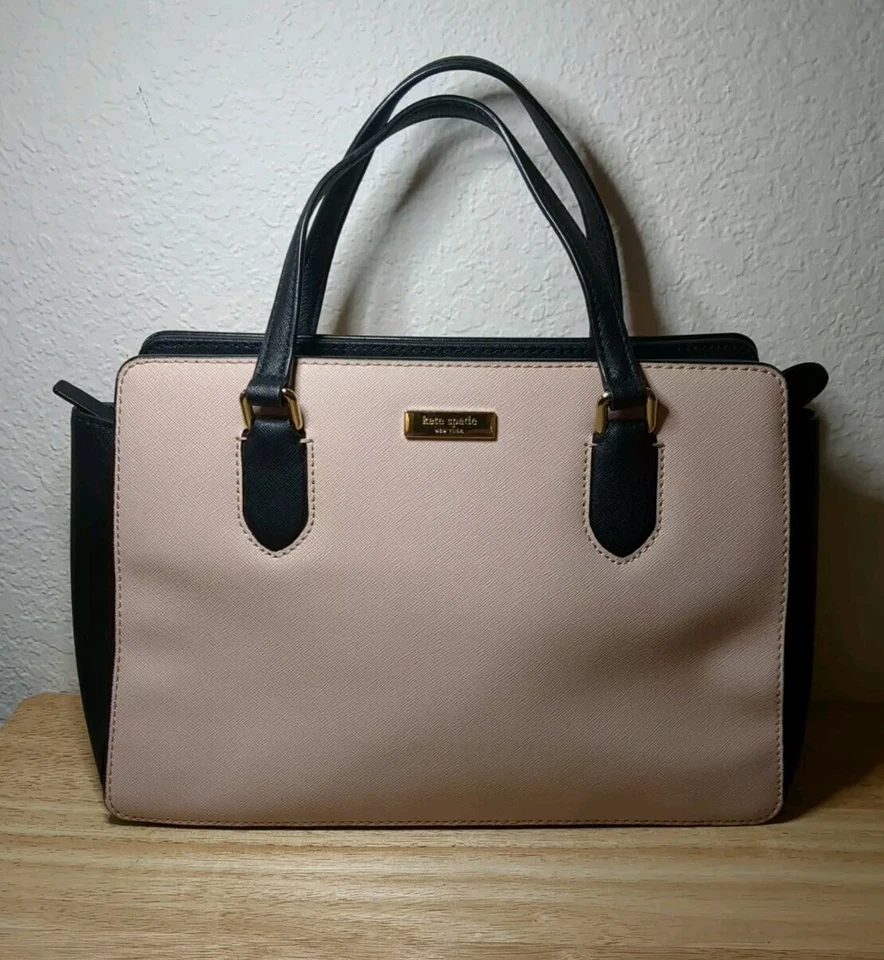 Женская кожаная сумочка Kate Spade розовая и черная в отличном состоянии! - Изображение 1 из 4