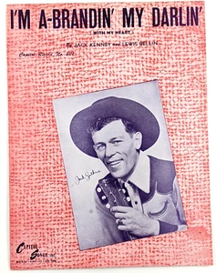 I'm A-Brandin' My Darlin' (1945) Jack Guthrie -  Country Vintage Sheet Music - Picture 1 of 5