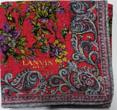 LENÇO CLÁSSICO FLORAL ESTAMPADO ALGODÃO 20" - Imagem 1 de 2