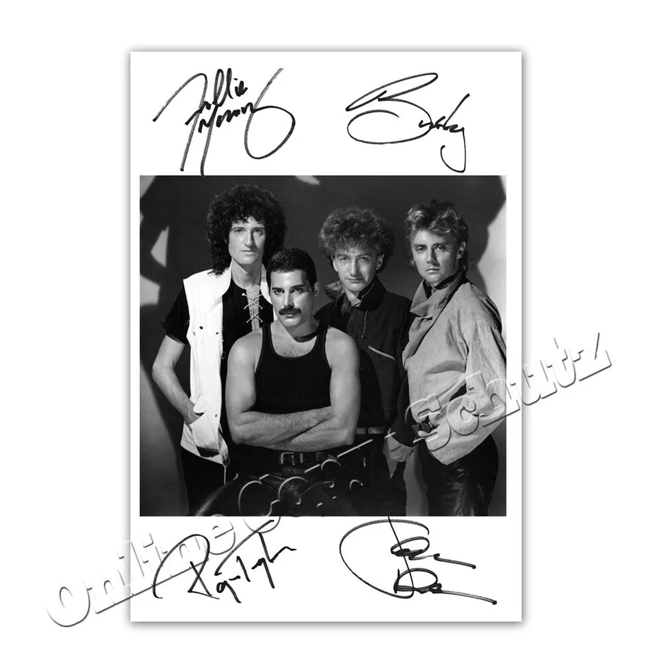 Queen Band - Freddie Mercury, Brian May, Roger Taylor und John Deacon Autogramm² - Bild 1 von 1