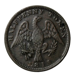 1815 Lower Canada Eagle Britannia Imitation Halfpenny Token LC-54d2 - Picture 1 of 2