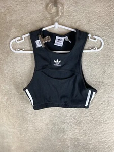 adidas Casual Tank Top Size 8 Womens Black Logo Sleeveless Activewear - Picture 1 of 8