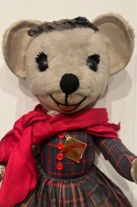 Vintage RARE Alfa Paris Plush Mohair Mouse Articulated Arms & Legs 26" w Tag - Picture 1 of 14