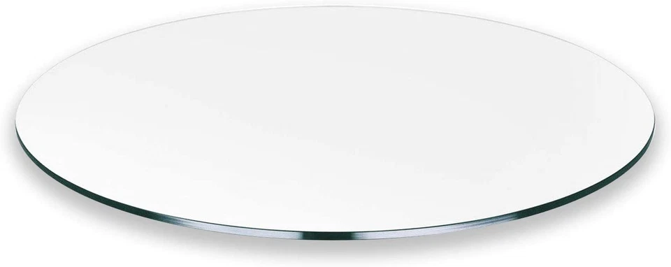 Pro Safe Glass 14" Round Tempered Glass Table Top 1/4" Thick Flat Edge - Clear - Image 1 of 4