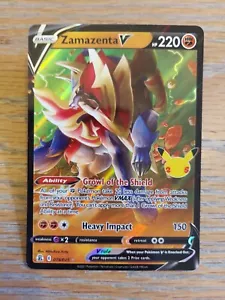 Zamazenta V 018/025 Celebrations NM Ultra Rare Pokemon Card - Picture 1 of 2