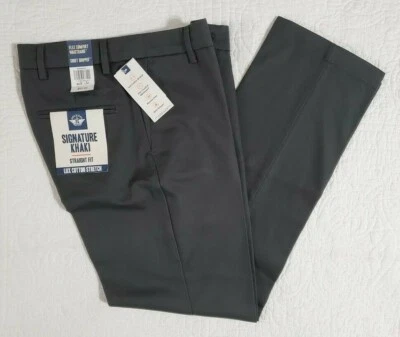NEW Dockers Signature Khaki Straight Fit Pants Comfort Waistband 594090003 Grey - Image 1 of 4