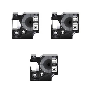 Cinta de etiqueta permanente de poliéster negro sobre blanco 3 piezas 18482 para DYMO Rhino 5000 3/8" - Imagen 1 de 10