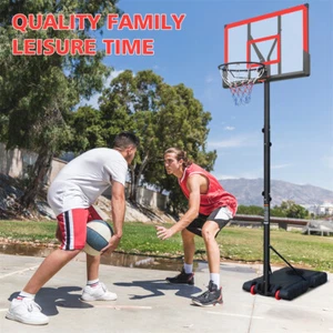 5.7-10FT Portable Basketball Hoop Goals System Height Adjustable Outdoor Indoor - Picture 1 of 8